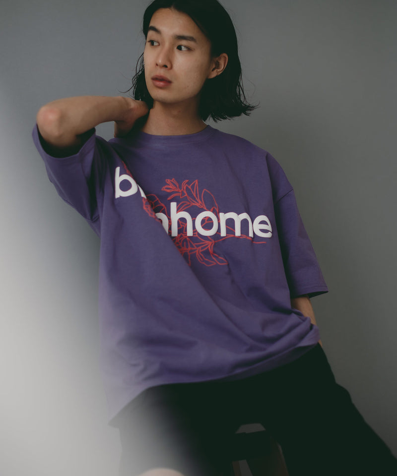 【brknhome/ブロークンホーム】 発泡プリントロゴ オーバーサイズ Tシャツ