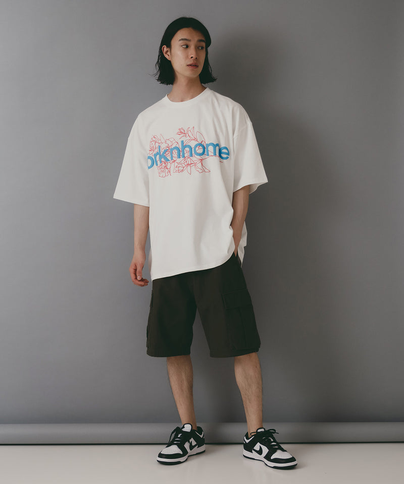 【brknhome/ブロークンホーム】 発泡プリントロゴ オーバーサイズ Tシャツ