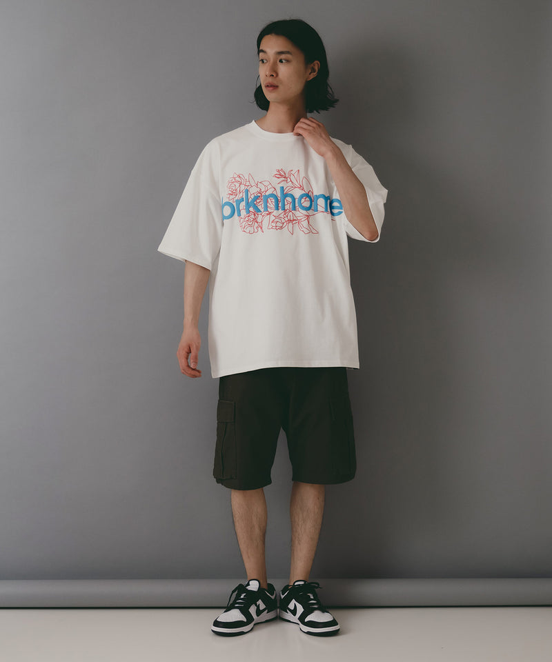 【brknhome/ブロークンホーム】 発泡プリントロゴ オーバーサイズ Tシャツ