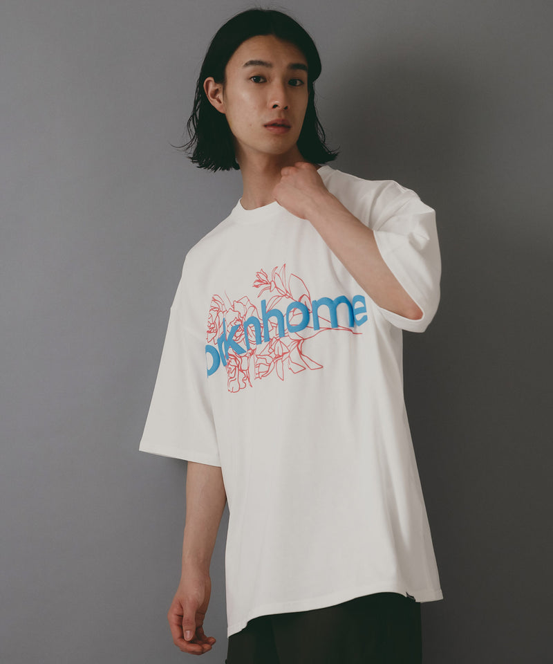 【brknhome/ブロークンホーム】 発泡プリントロゴ オーバーサイズ Tシャツ