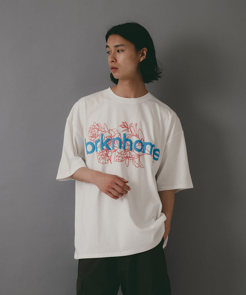 【brknhome/ブロークンホーム】 発泡プリントロゴ オーバーサイズ Tシャツ