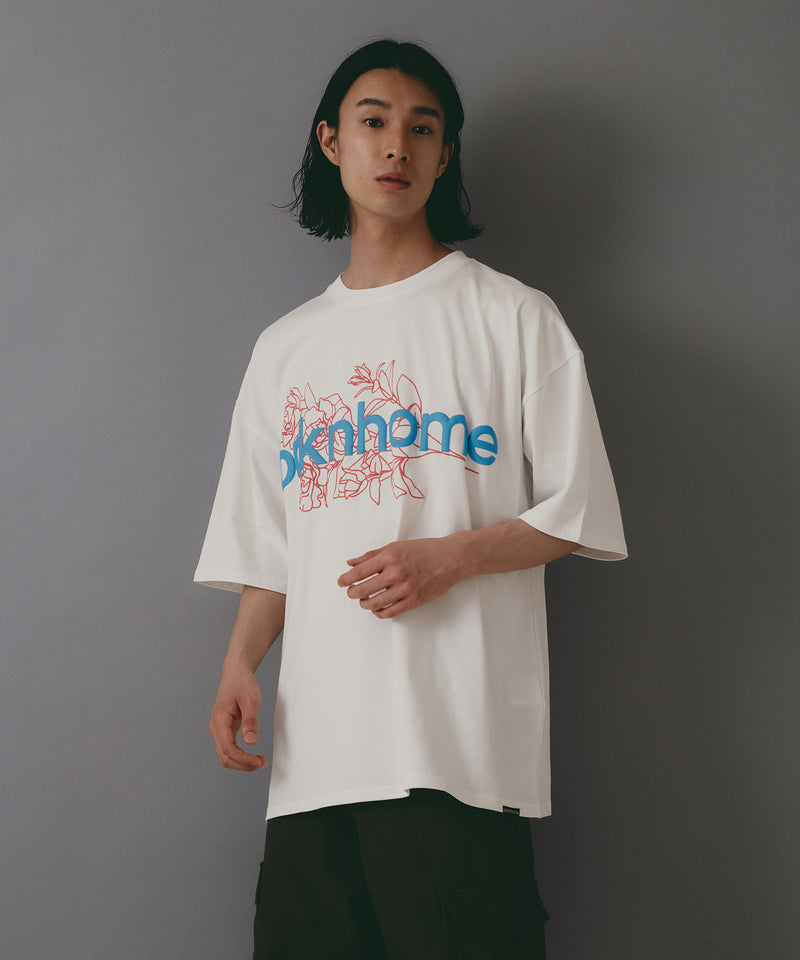 【brknhome/ブロークンホーム】 発泡プリントロゴ オーバーサイズ Tシャツ