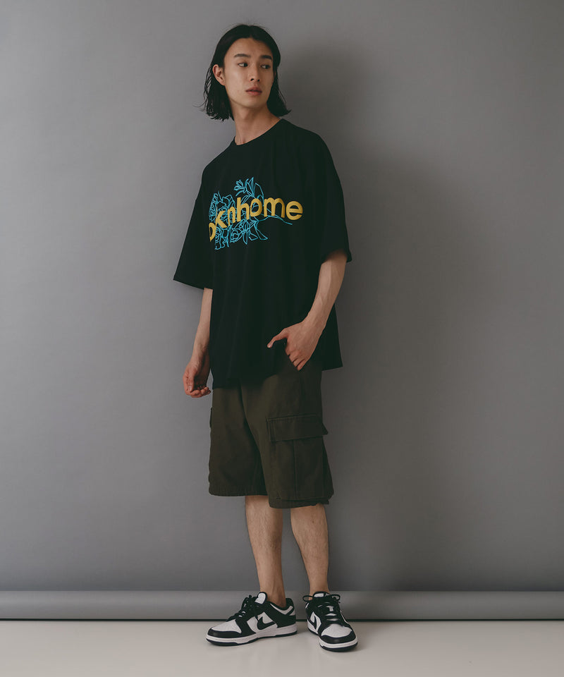 【brknhome/ブロークンホーム】 発泡プリントロゴ オーバーサイズ Tシャツ