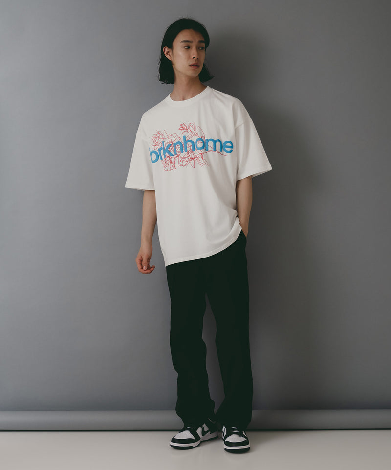 【brknhome/ブロークンホーム】 発泡プリントロゴ オーバーサイズ Tシャツ