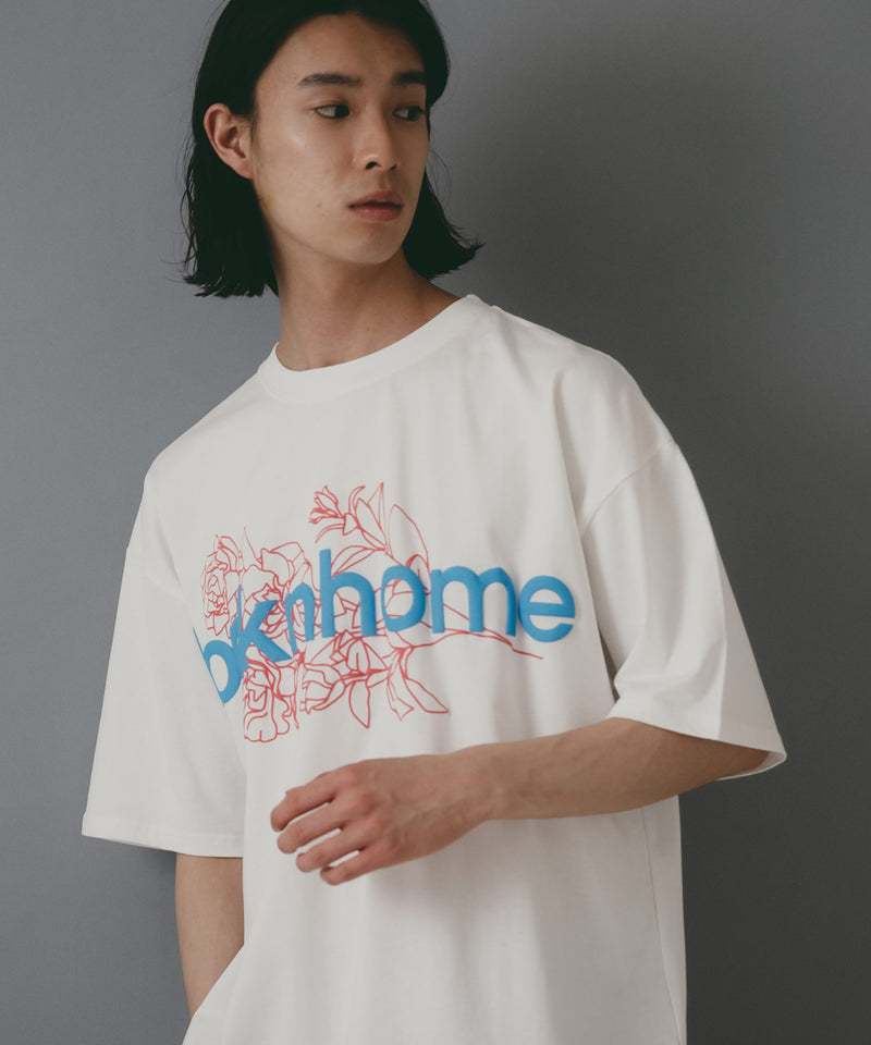 【brknhome/ブロークンホーム】 発泡プリントロゴ オーバーサイズ Tシャツ