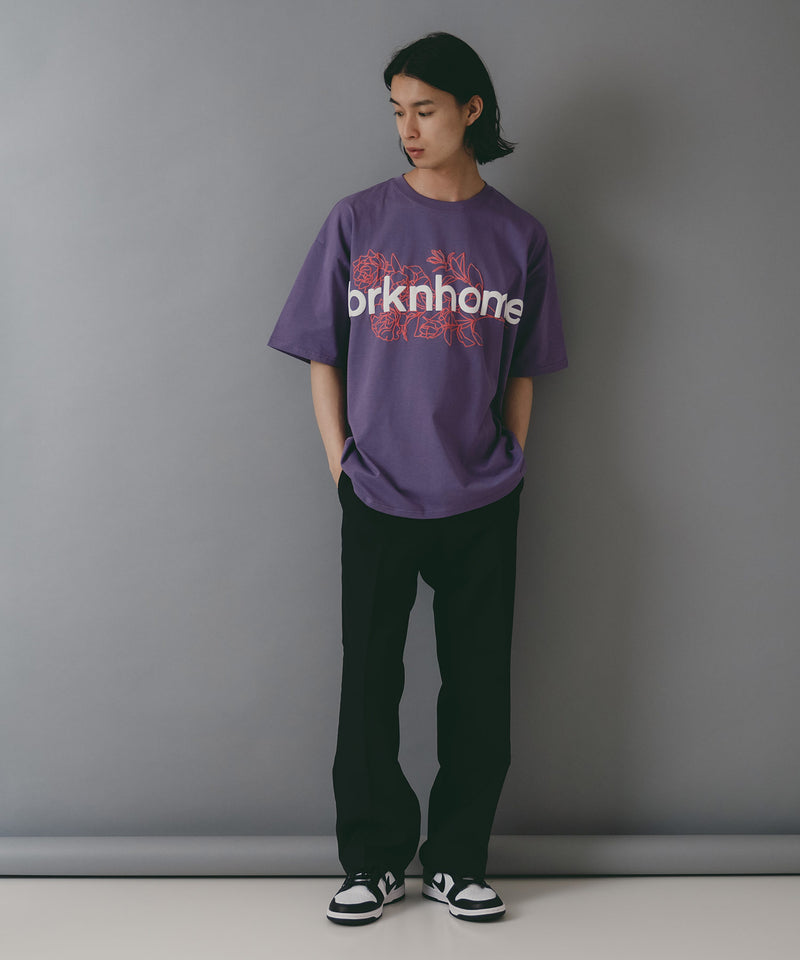 【brknhome/ブロークンホーム】 発泡プリントロゴ オーバーサイズ Tシャツ