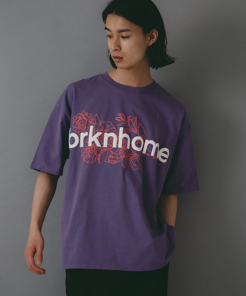 【brknhome/ブロークンホーム】 発泡プリントロゴ オーバーサイズ Tシャツ