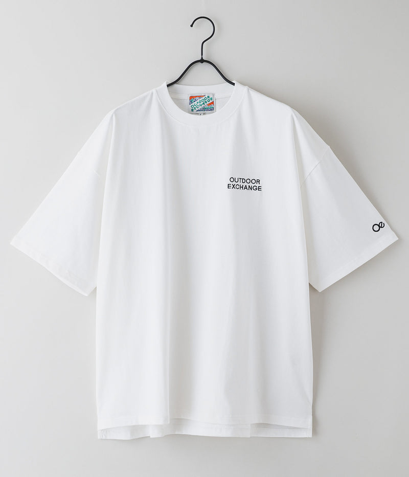 オーバーサイズ サイドスリット 前後差 Tシャツ ルーズフィット UVカット OUTDOOR EXCHANGE