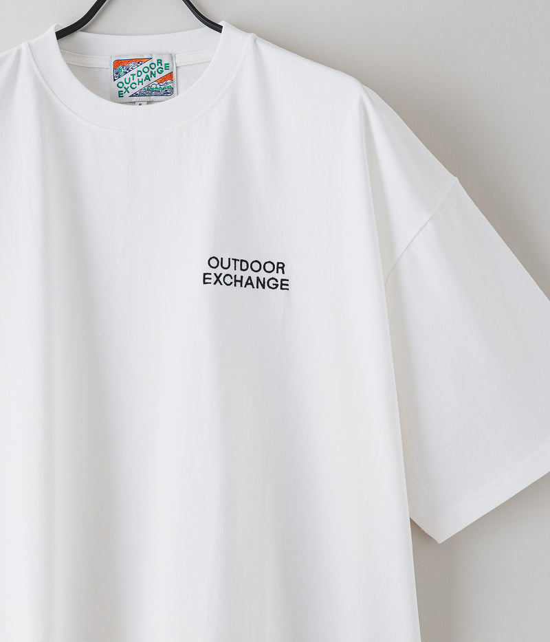 オーバーサイズ サイドスリット 前後差 Tシャツ ルーズフィット UVカット OUTDOOR EXCHANGE