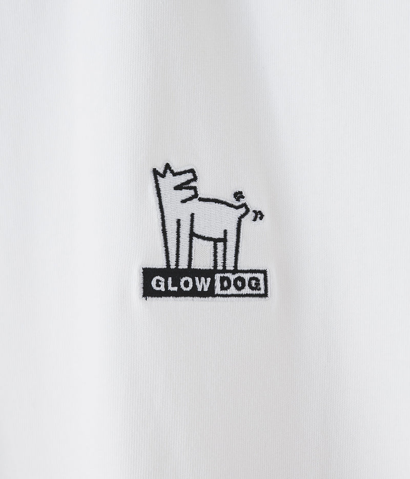 【web限定】DOGロゴ ワンポイント刺繍 Tシャツ GLOW DOG