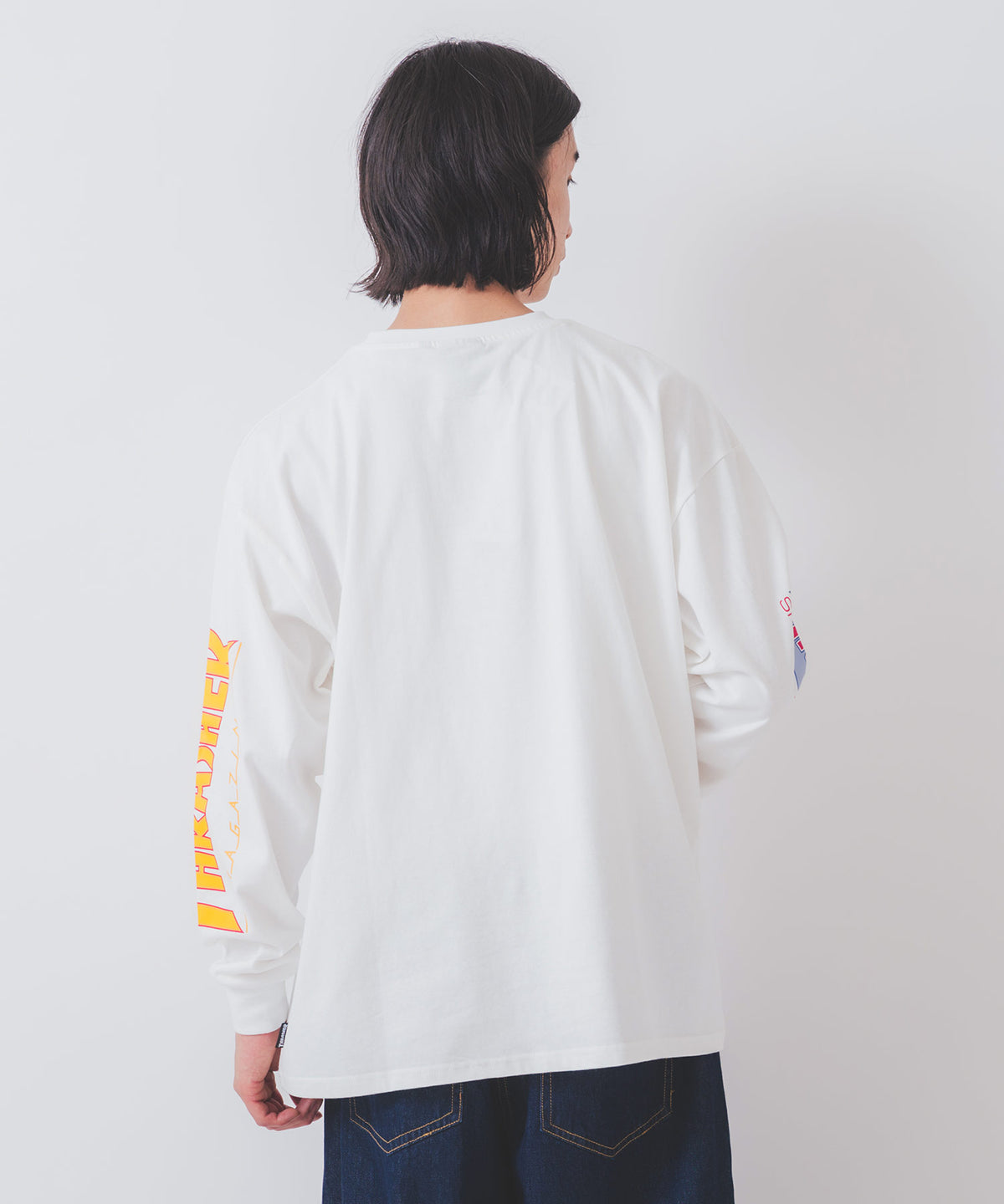 THRASHER/スラッシャー】ヘビーウェイト バックプリント 袖