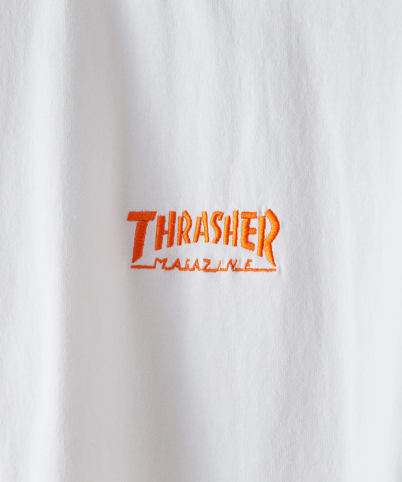 【THRASHER/スラッシャー】ヘビーウェイト　バックプリント 袖プリント ロンT zo