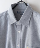 リラックスフィット アニマル胸ワンポイント オックスシャツ 犬 猫 ユニセックス BLUE STANDARD ブルースタンダード