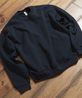 【LOS ANGELES APPAREL /ロサンゼルス アパレル】HF07 14oz ヘビーフリース クルーネック プルオーバー スウェットシャツ MADE IN USA ロスアパ ネービー ❘ジーンズメイト公式オンラインショップ
