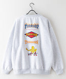 裏起毛 バック刺繍＆プリント クルーネックスウェット THRASHER スラッシャー　
