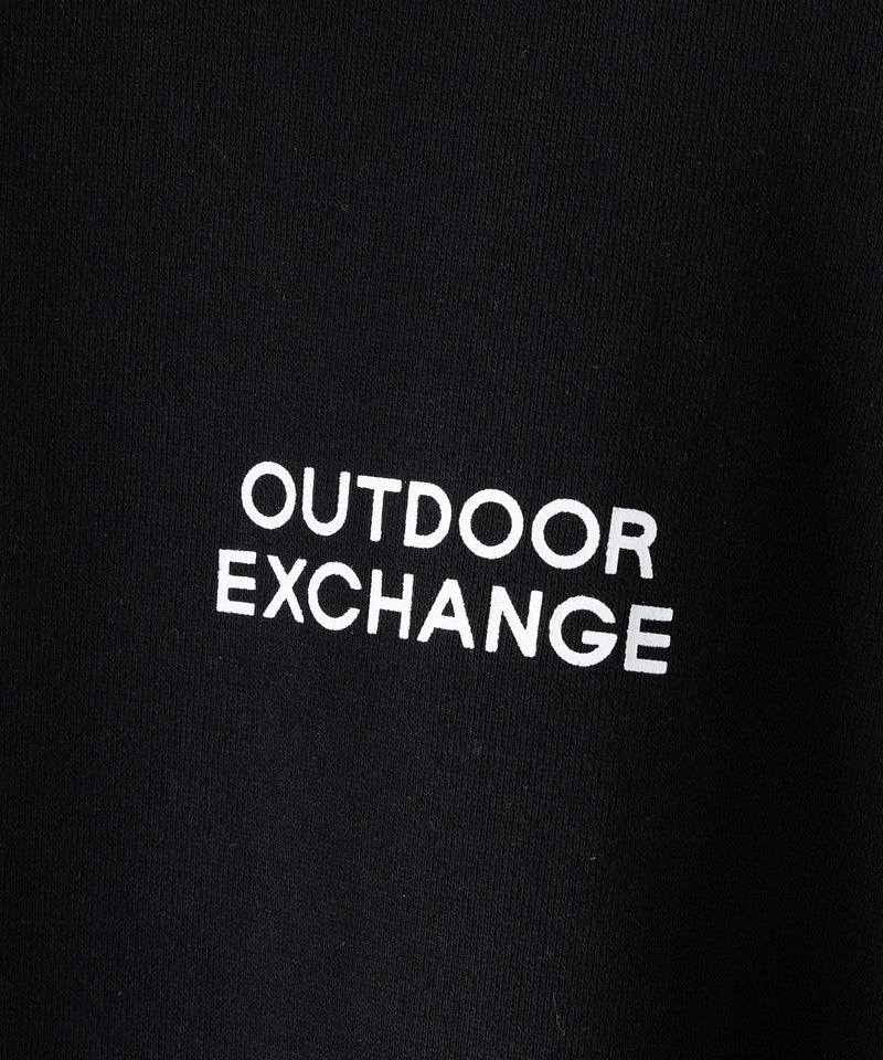 サークル マウンテン バックロゴ フーデッド プルオーバー パーカー 裏毛仕様 OUTDOOR EXCHANGE アウトドア エクスチェンジ