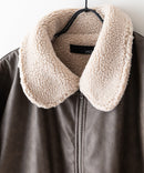 【UNIIT/ユニット】ヴィンテージライク オーバーサイズ PUボアフライトジャケット