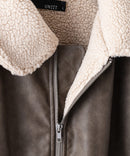 【UNIIT/ユニット】ヴィンテージライク オーバーサイズ PUボアフライトジャケット