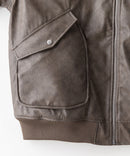 【UNIIT/ユニット】ヴィンテージライク オーバーサイズ PUボアフライトジャケット