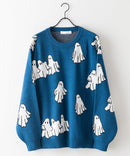 【UNIIT/ユニット】総柄プルオーバージャガードニット zo