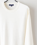 高機能カシミヤタッチ クルーネック セーター 素肌で着れるセーター マシンウォッシャブル アンチプリング 静電気防止 ストレッチ BLUE STANDARD