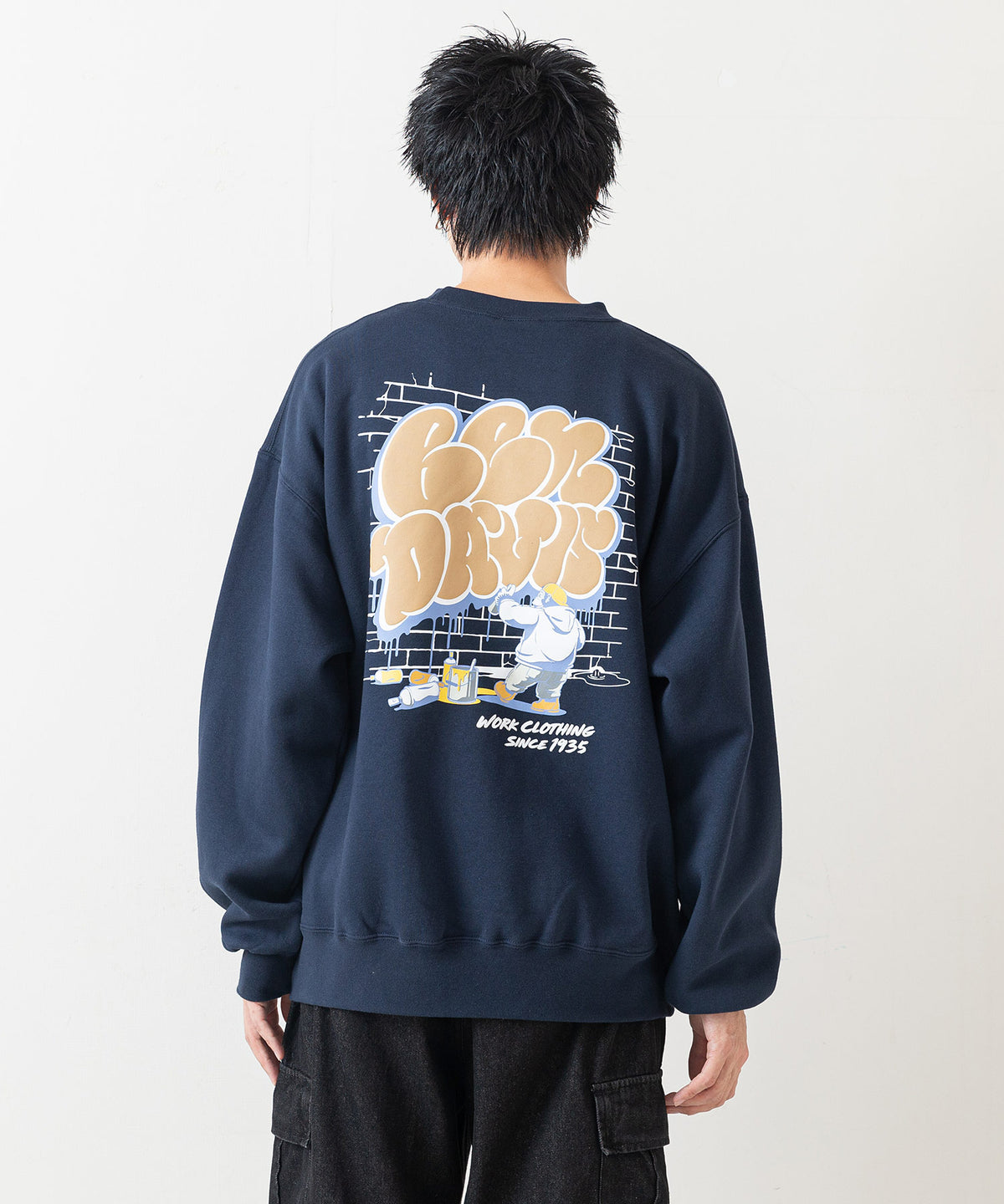 BEN DAVIS/ベンデイビス】WALL ART CREW/オーバーサイズ 裏起毛 