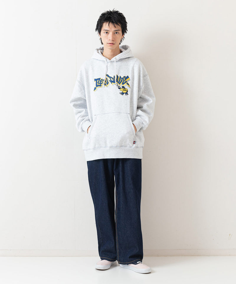 【BEN DAVIS/ベンデイビス】SPRAY ART STITCH HOODIE/オーバーサイズ 裏起毛 ストリート ロゴ ワンポイント刺繍 スウェット パーカー フーディー/レディース メンズ zo