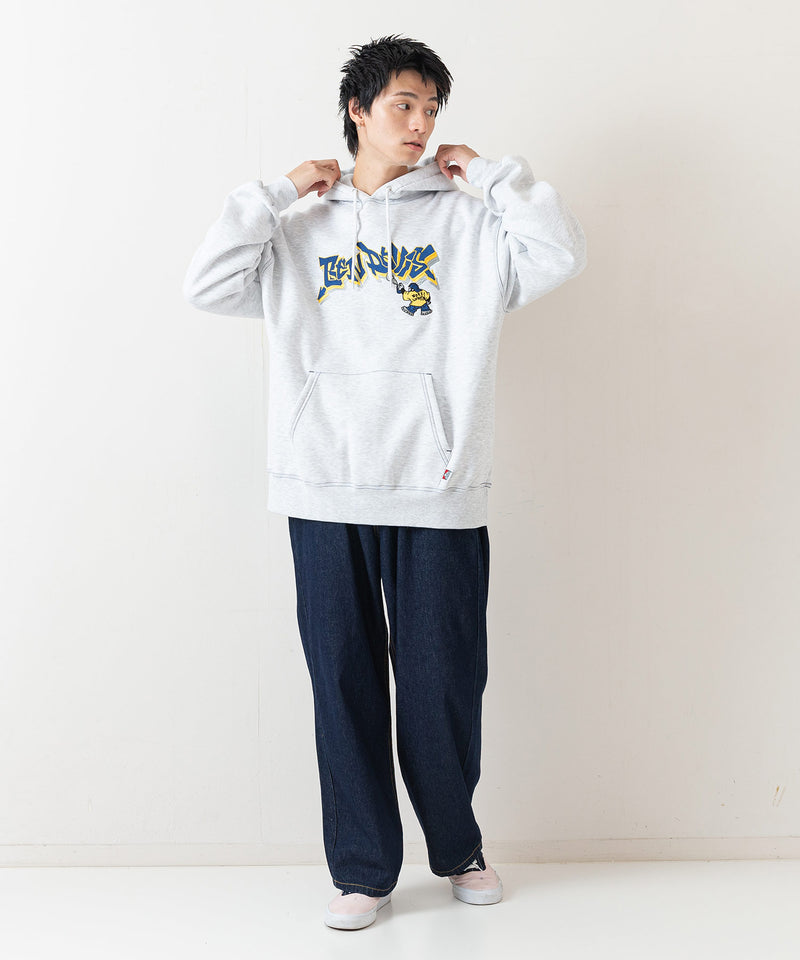 【BEN DAVIS/ベンデイビス】SPRAY ART STITCH HOODIE/オーバーサイズ 裏起毛 ストリート ロゴ ワンポイント刺繍 スウェット パーカー フーディー/レディース メンズ zo