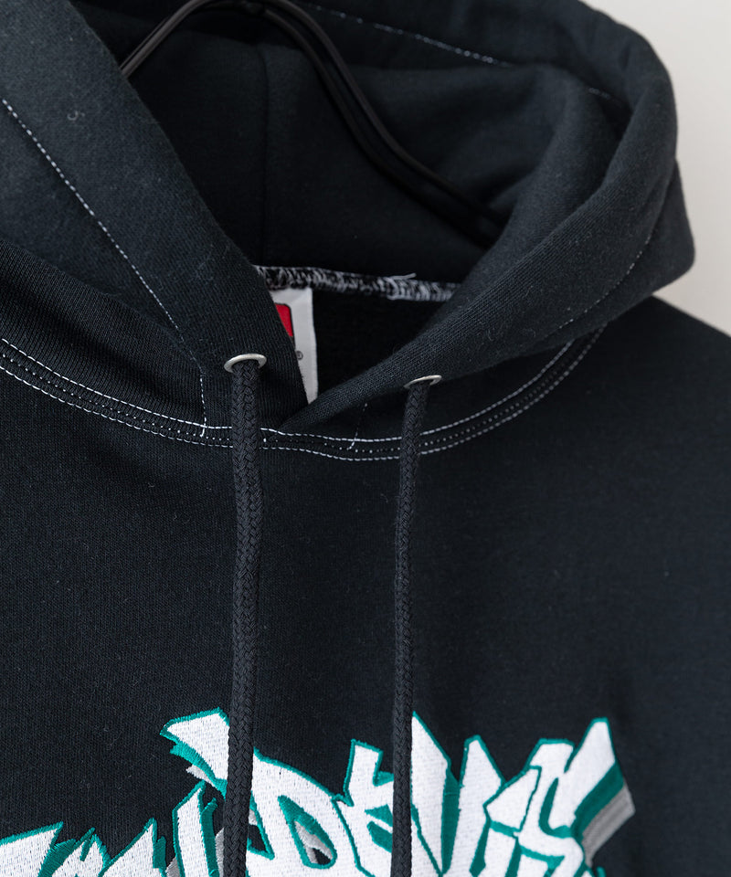 【BEN DAVIS/ベンデイビス】SPRAY ART STITCH HOODIE/オーバーサイズ 裏起毛 ストリート ロゴ ワンポイント刺繍 スウェット パーカー フーディー/レディース メンズ zo