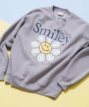 【SMILEY FACE/スマイリーフェイス】裏起毛オーバーサイズプリントスウェットトレーナー