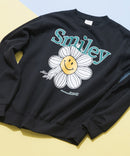 【SMILEY FACE/スマイリーフェイス】裏起毛オーバーサイズプリントスウェットトレーナー