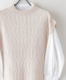 【FORTPOINT/フォートポイント】ニットベスト+ブラウスアンサンブル zo