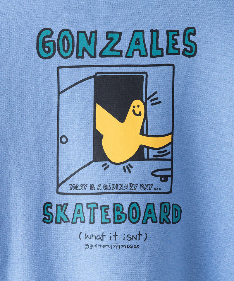 （What it isNt）ART BY MARKGONZALES / (ワットイットイズント) アートバイマークゴンザレス リラックスフィット　バックプリント 裏起毛 クルーネックトレーナー  ユニセックス