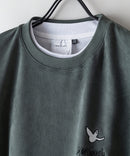 【（What it isNt）ART BY MARKGONZALES / (ワットイットイズント) アートバイマークゴンザレス】 スエードタッチベスト ロンT リアルレイヤード 2枚セット