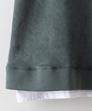 【（What it isNt）ART BY MARKGONZALES / (ワットイットイズント) アートバイマークゴンザレス】 スエードタッチベスト ロンT リアルレイヤード 2枚セット