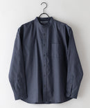 リラックスフィット 楽ケア オックス バンドカラーシャツ イージーケア ピンポイント防汚加工 時短シャツ BLUE STANDARD ❘ジーンズメイト公式オンラインショップ