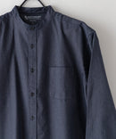 リラックスフィット 楽ケア オックス バンドカラーシャツ イージーケア ピンポイント防汚加工 時短シャツ BLUE STANDARD ❘ジーンズメイト公式オンラインショップ