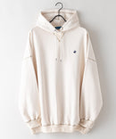 【BEVERLY HILLS POLO CLUB/ビバリーヒルズポロクラブ】ブランドロゴ ワンポイント刺繍 カゼット付 プルパーカー/ワイドシルエット/裏起毛