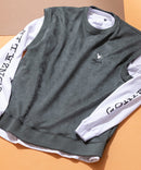 【（What it isNt）ART BY MARKGONZALES / (ワットイットイズント) アートバイマークゴンザレス】 スエードタッチベスト ロンT リアルレイヤード 2枚セット