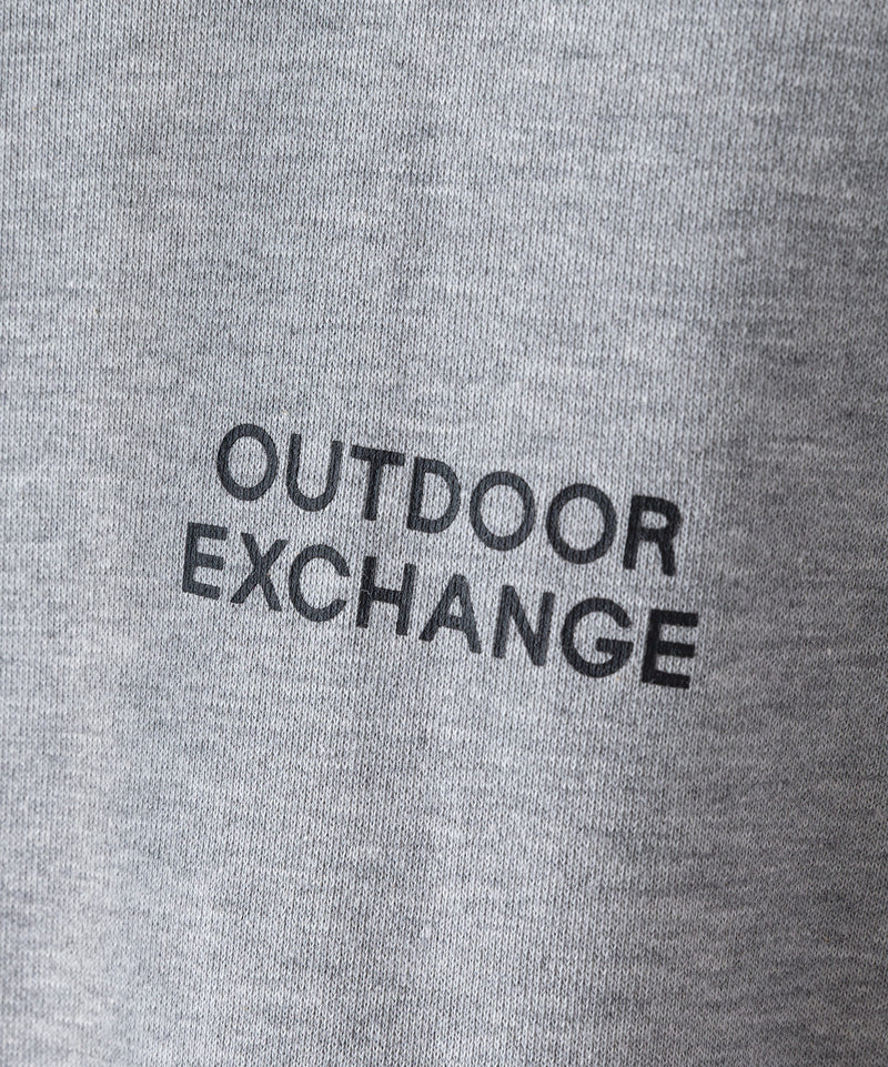 サンセット マウンテン バックロゴ フーデッド プルオーバー パーカー裏毛仕様 OUTDOOR EXCHANGE アウトドア エクスチェンジ