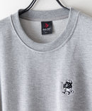 【SAVIER/サビアー】WALKING DONUTSコラボ / バックプリント ビッグシルエット スウェットトレーナー ワンポイント刺繍 ブランドロゴ