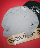 【SAVIER/サビアー】WALKING DONUTSコラボ / バックプリント ビッグシルエット スウェットトレーナー ワンポイント刺繍 ブランドロゴ