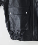 【SAVIER/サビアー】ボア衿G1PUレザーブルゾン