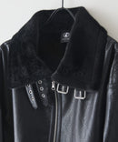 【BRKNHOME/ブロークンホーム】PUレザーB-3フライトジャケット