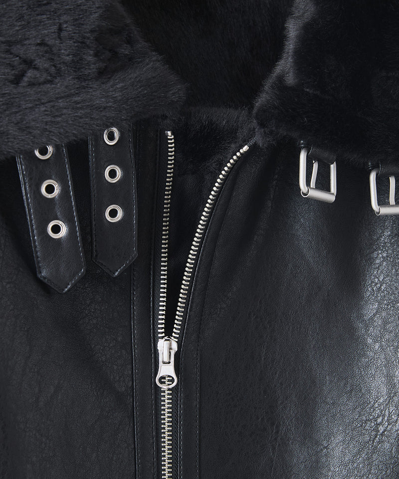 【BRKNHOME/ブロークンホーム】PUレザーB-3フライトジャケット