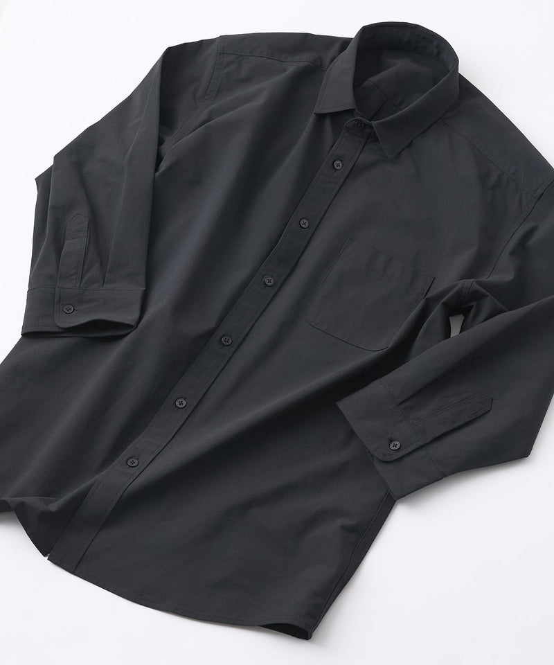カットジョーゼット 7分袖シャツ 吸水速乾 接触冷感 ストレッチ 軽量 イージーケア UVカット BLUE STANDARD ブルースタンダード