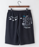 ペンギン プリント ミニ 裏毛 ショート パンツ さらさら BLUE STANDARD ブルースタンダード