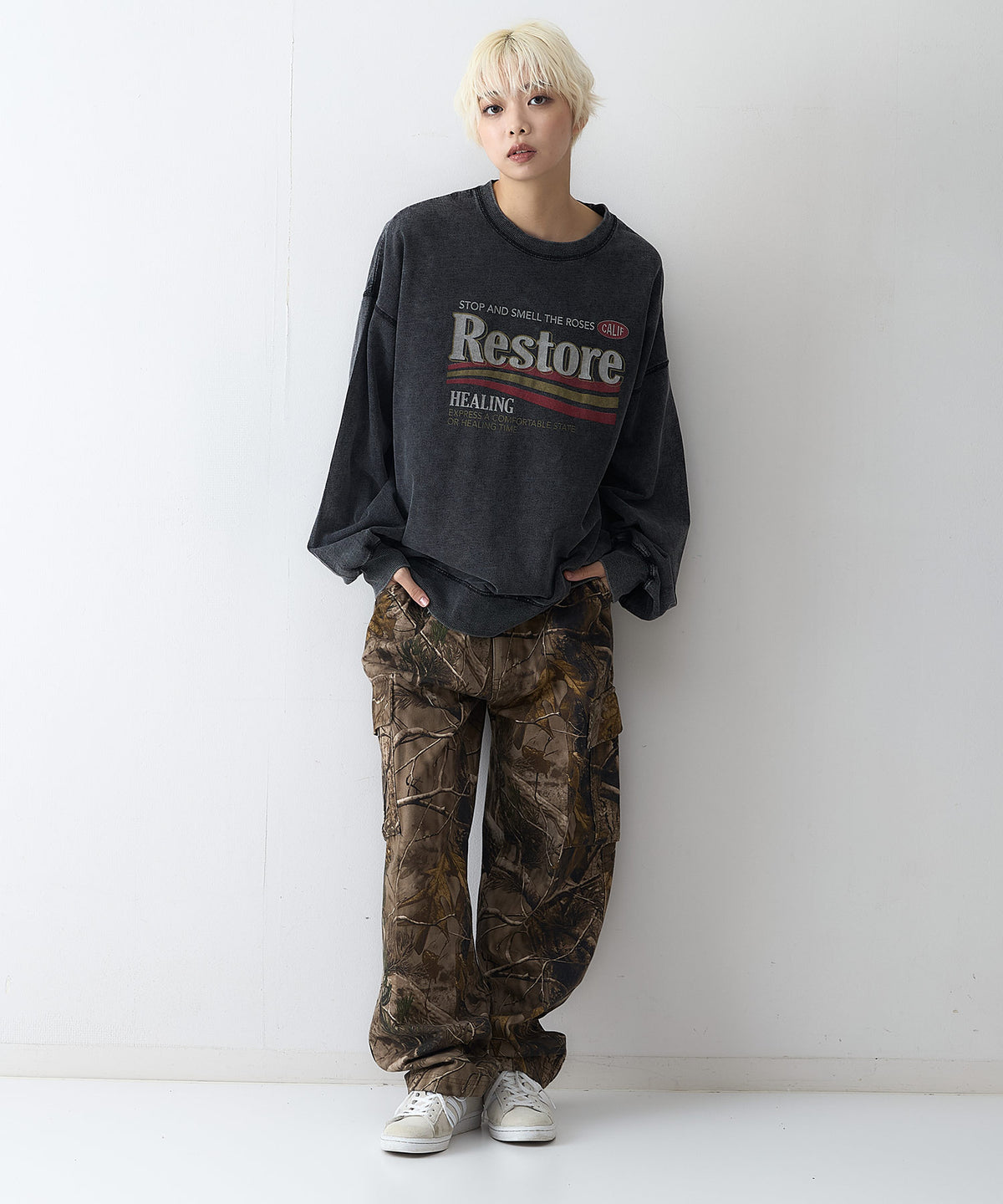 UNDERWRAPS/アンダーラップス】インディゴ染め 裏毛スウェット