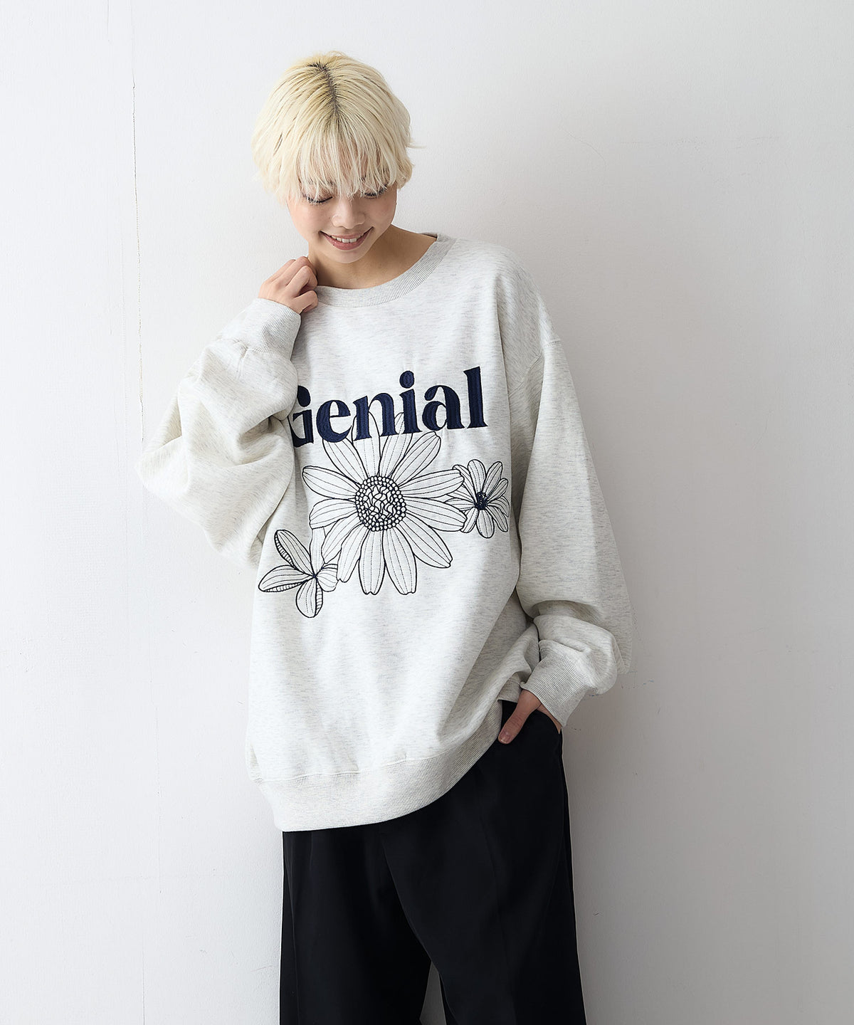 ランキング2025 フラワー OUTDOOR 花柄 スウェット トレーナー 刺繍 パターン トップス