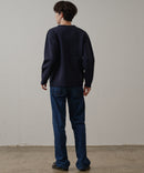 マシン ウォッシャブル アンチ ピリング 軽量 切り替え デザイン セーター イージーケア BLUE STANDARD ブルースタンダード